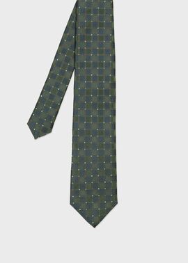 チェック&ドット コンビネーション タイ