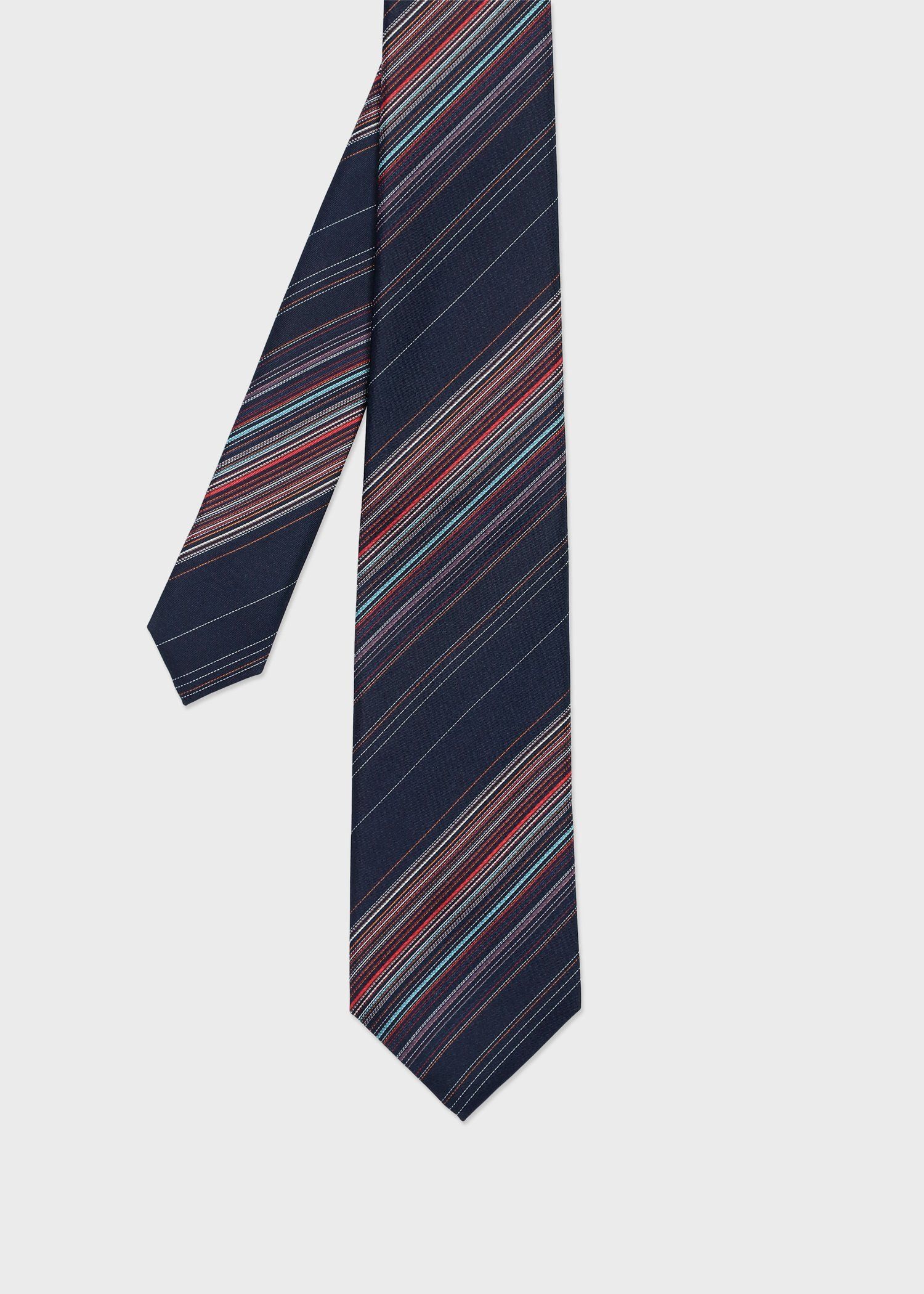 マルチカラー レジメンタル タイ（ネイビー） ｜ポール・スミス