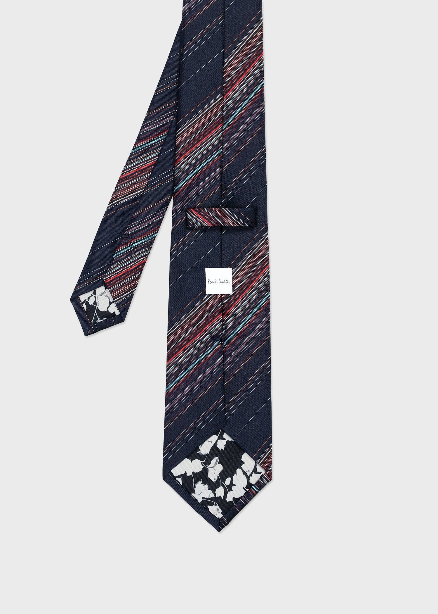 マルチカラー レジメンタル タイ（ネイビー） ｜ポール・スミス
