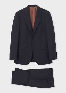 オルタネイトストライプ シングル2Bスーツ（ダークグレー） ｜ポール