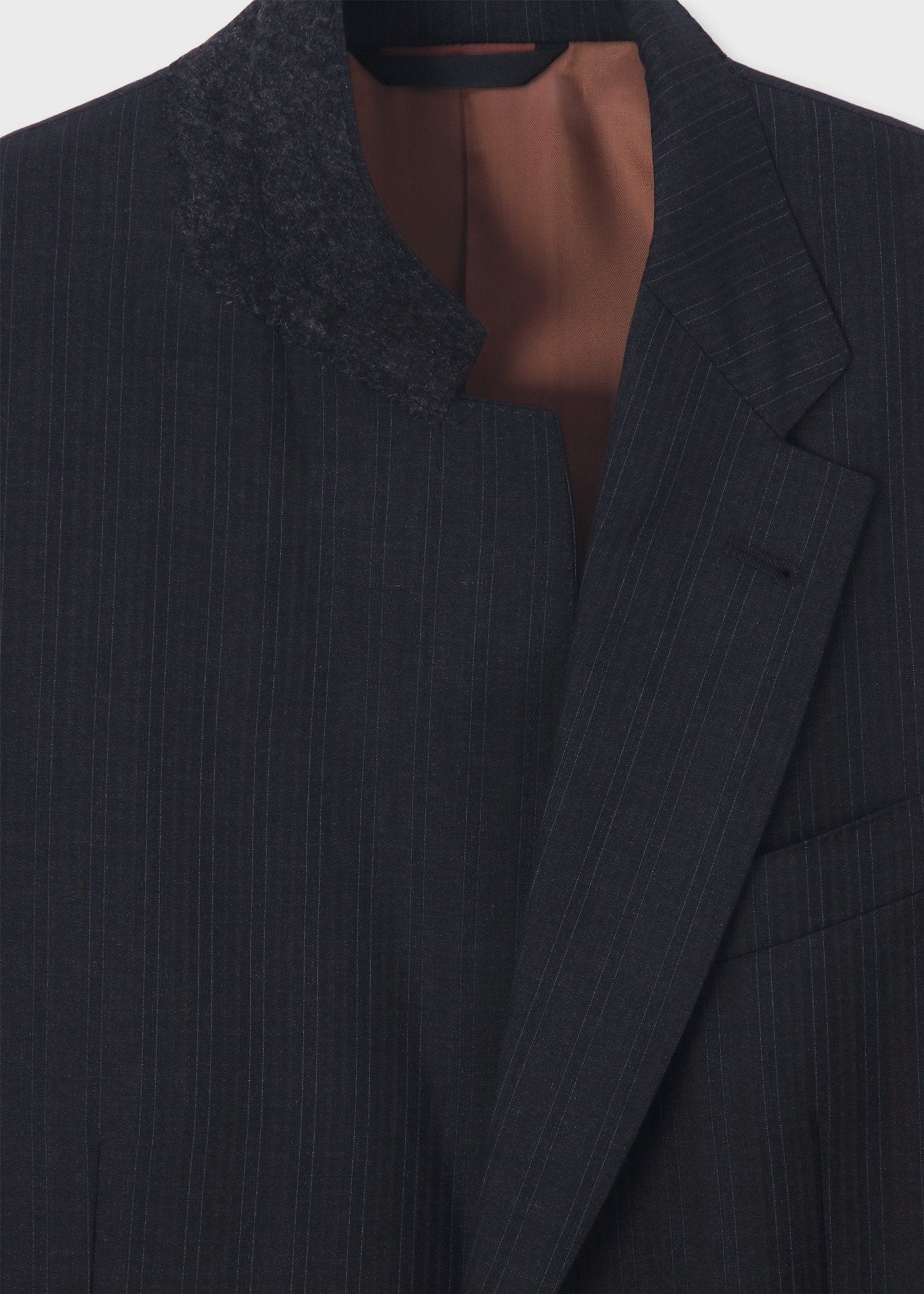 オルタネイトストライプ シングル2Bスーツ（ダークグレー） ｜ポール