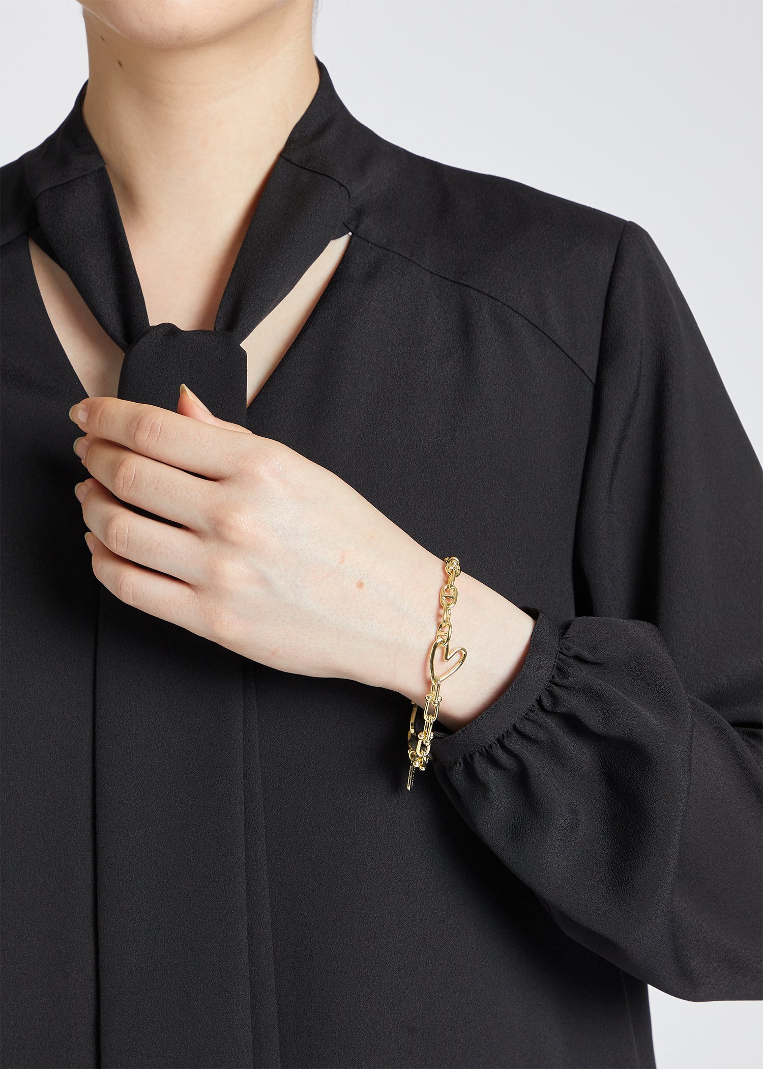 ウィメンズ ハートミックスチェーン ブレスレット