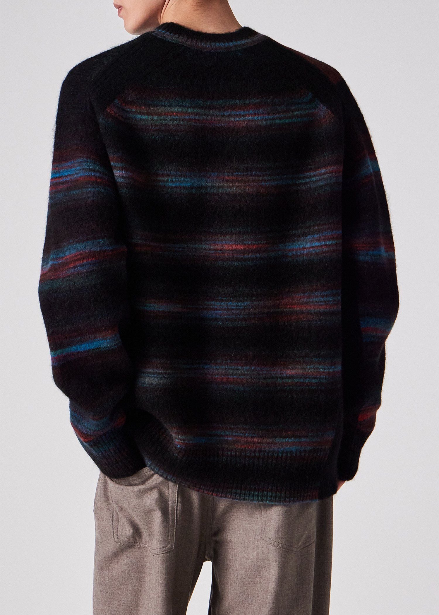 アルパカミックス シャギーボーダーニット