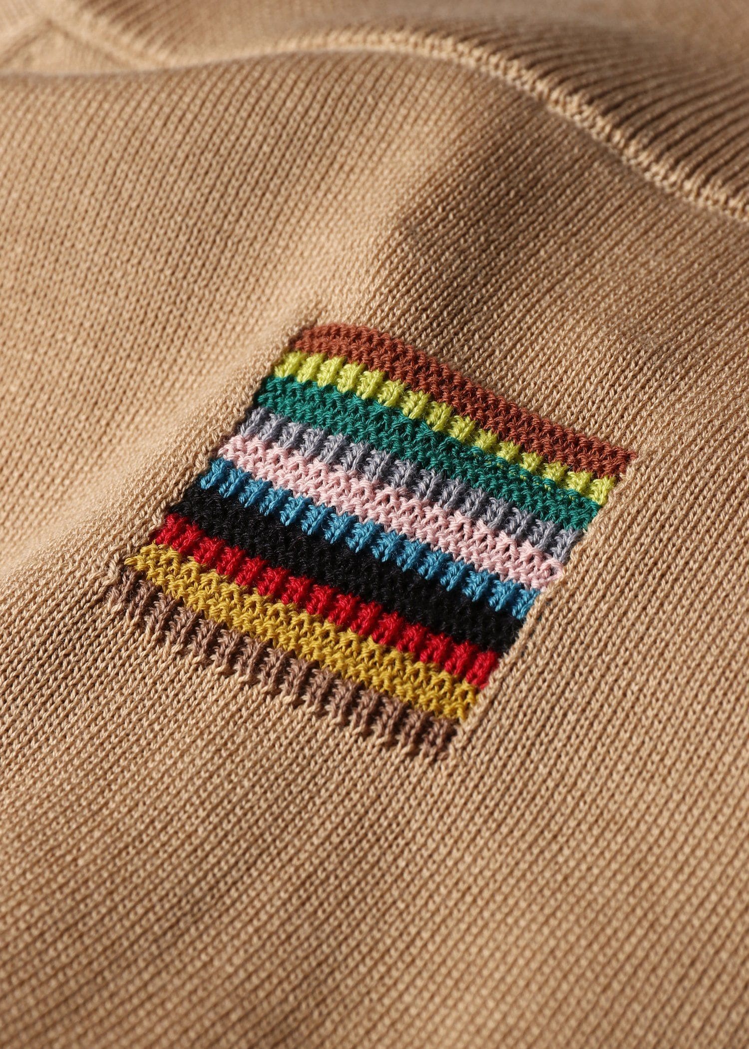 シグネチャーストライプディテール フロントジップニット