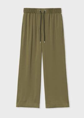 ウィメンズ サテン ストレートパンツ