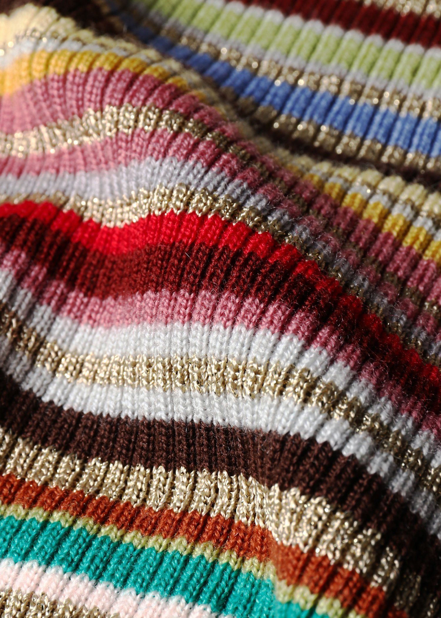 ウィメンズ "Signature Stripe" グリッターノースリーブニット