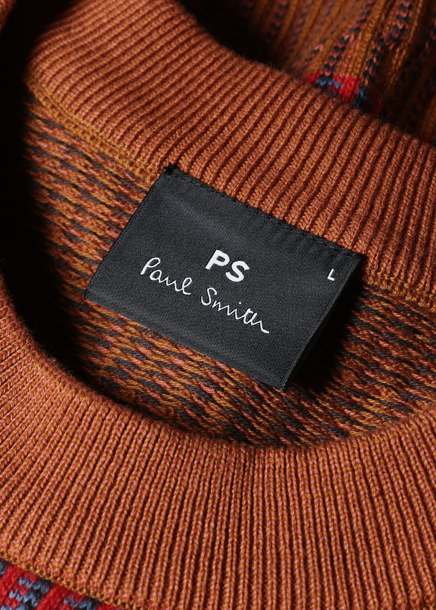 マルチカラーボーダー クルーネックニット