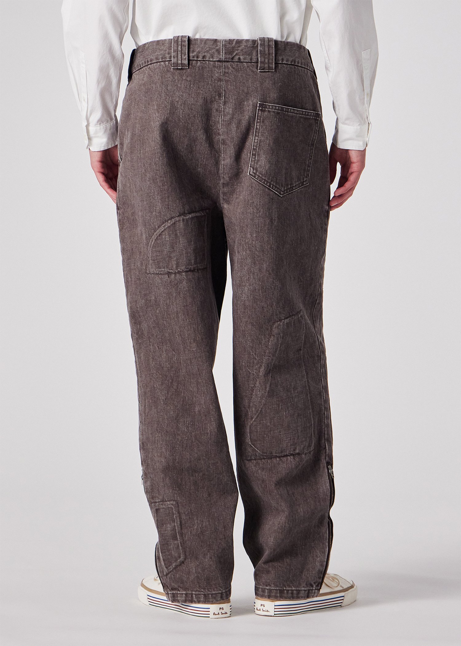 RED EAR ヘムジップ デニムタックパンツ