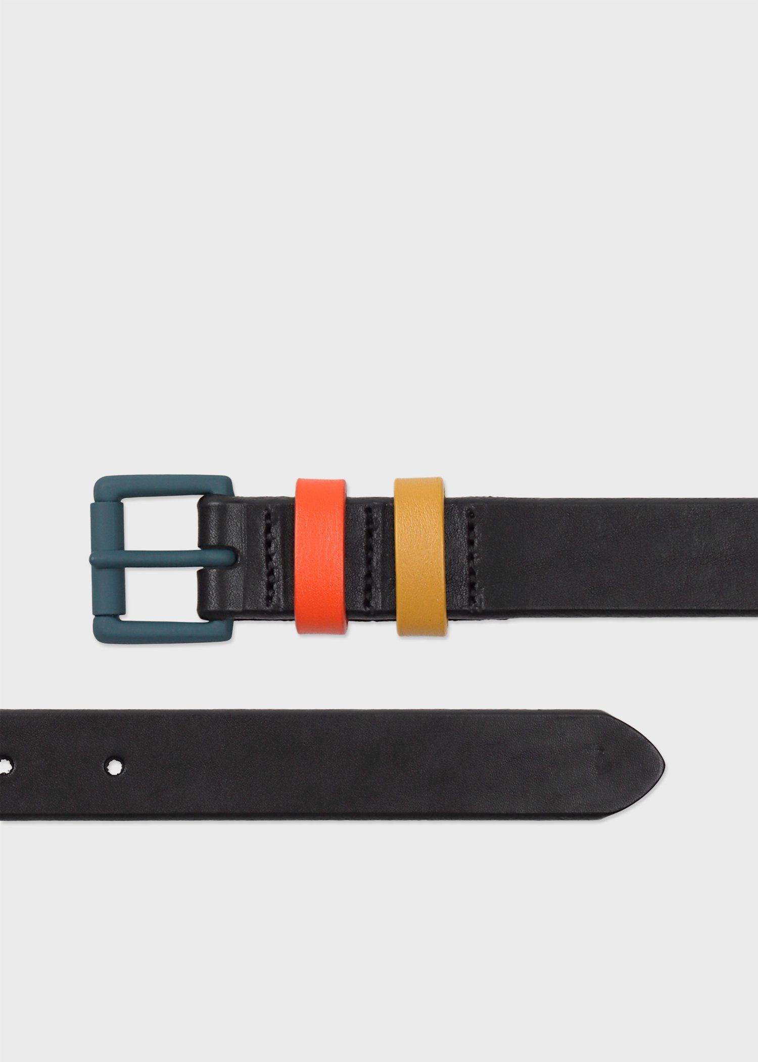 コントラストバックル レザーベルト