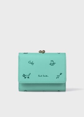 カラードゥードゥル 3つ折りがま口財布