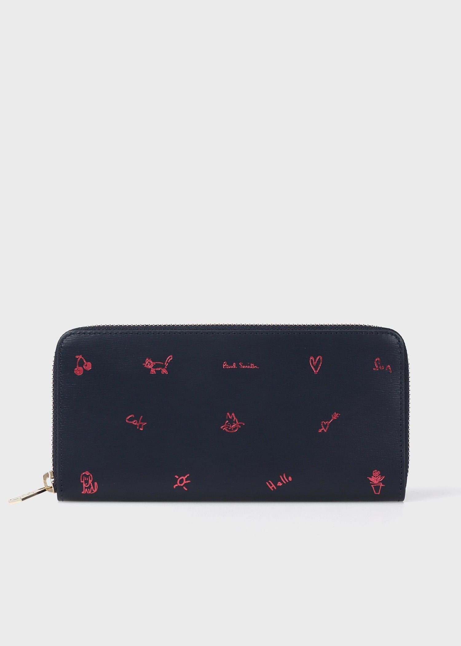 カラードゥードゥル ラウンドジップ 長財布（ネイビー） ｜ポール・スミス