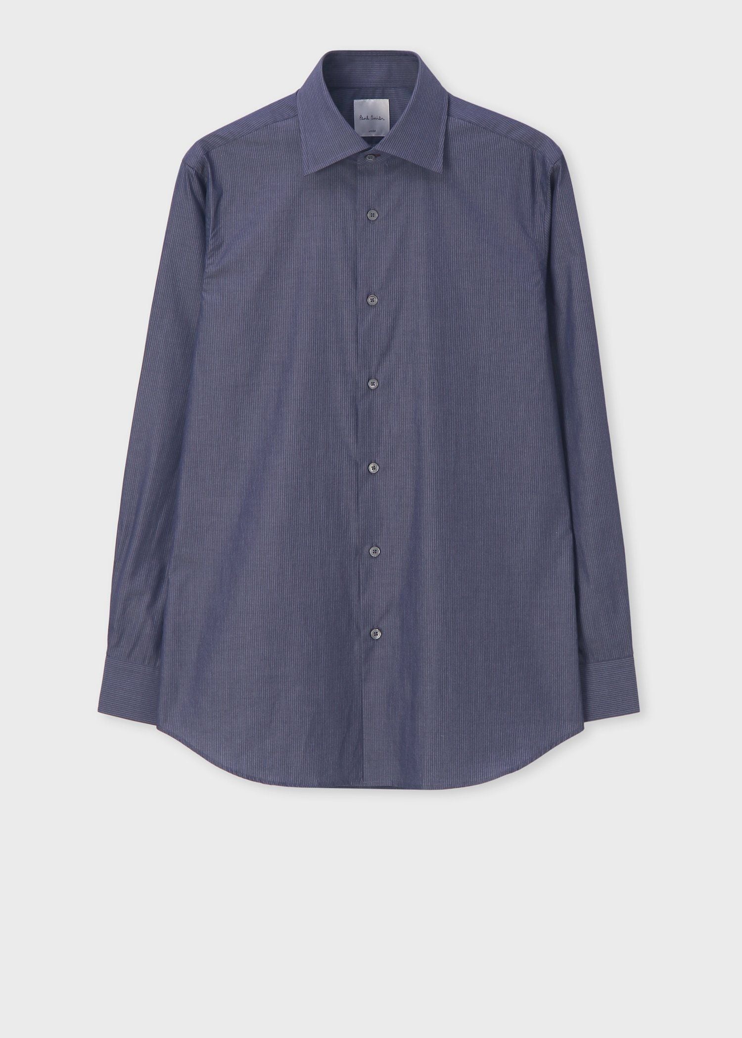 ポールスミス　トリミング付きドレスカットソーシャツsize M コットンツイル ドレスシャツ（ライトブルー） ｜ポール・スミス