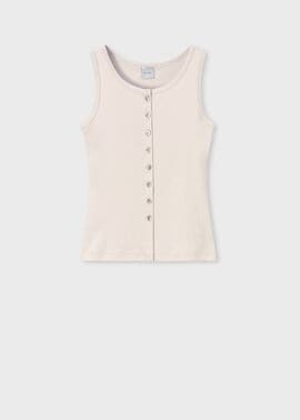 ウィメンズ スクエアボタン タンクトップ