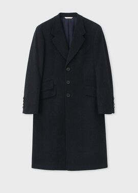 ヘリンボーン ウールカシミヤ チェスターコート