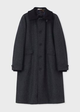 ヘリンボーン ウールカシミヤ ドンキーコート