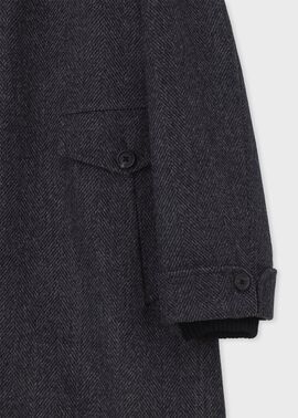 ヘリンボーン ウールカシミヤ ドンキーコート（グレー） ｜ポール・スミス