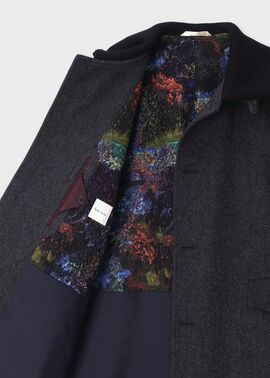 ヘリンボーン ウールカシミヤ ドンキーコート（グレー） ｜ポール・スミス