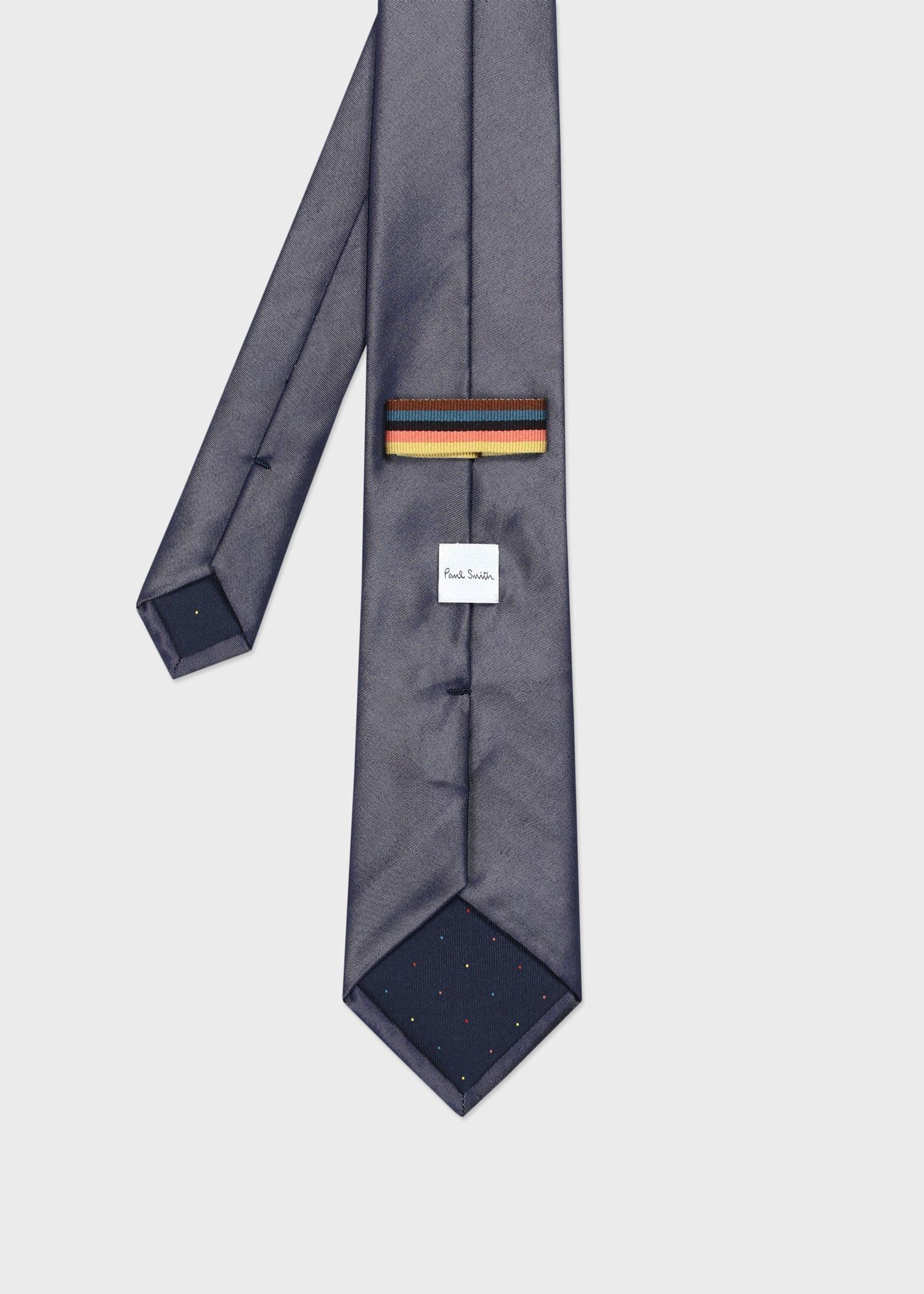 【✨美品✨】 Paul Smith ポールスミス ネクタイ ネイビー ソリッド ソリッドカラー シルクタイ（ネイビー） ｜ポール・スミス