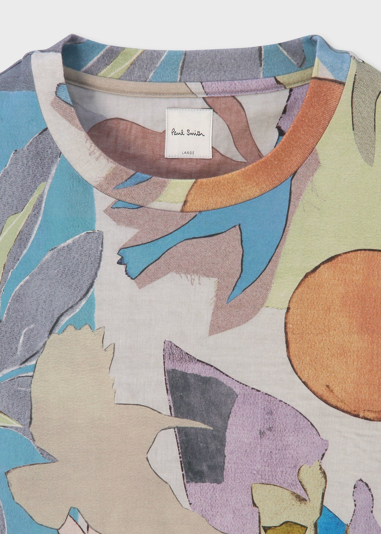 "River Collage" プリント 半袖Tシャツ