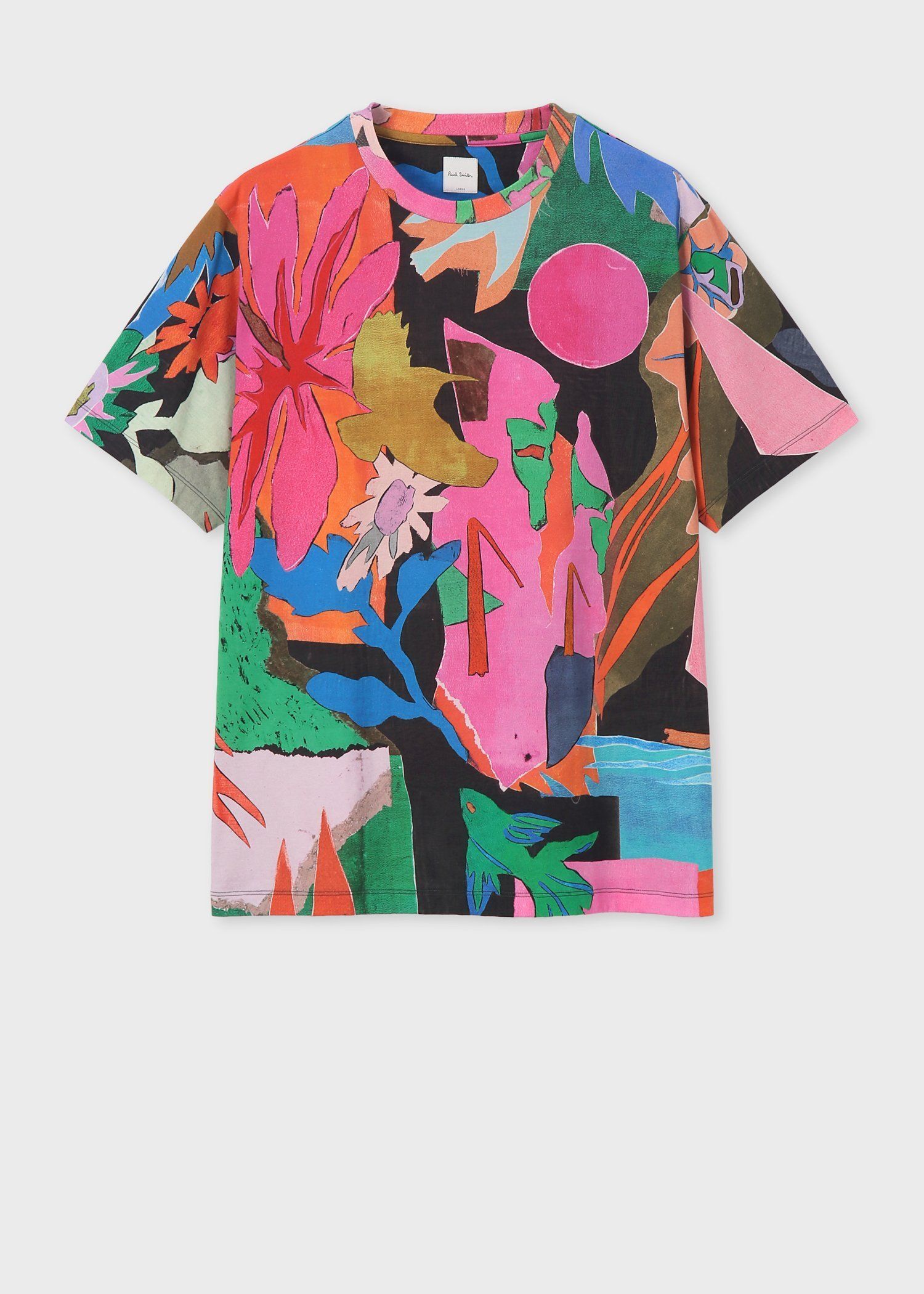 "River Collage" プリント 半袖Tシャツ