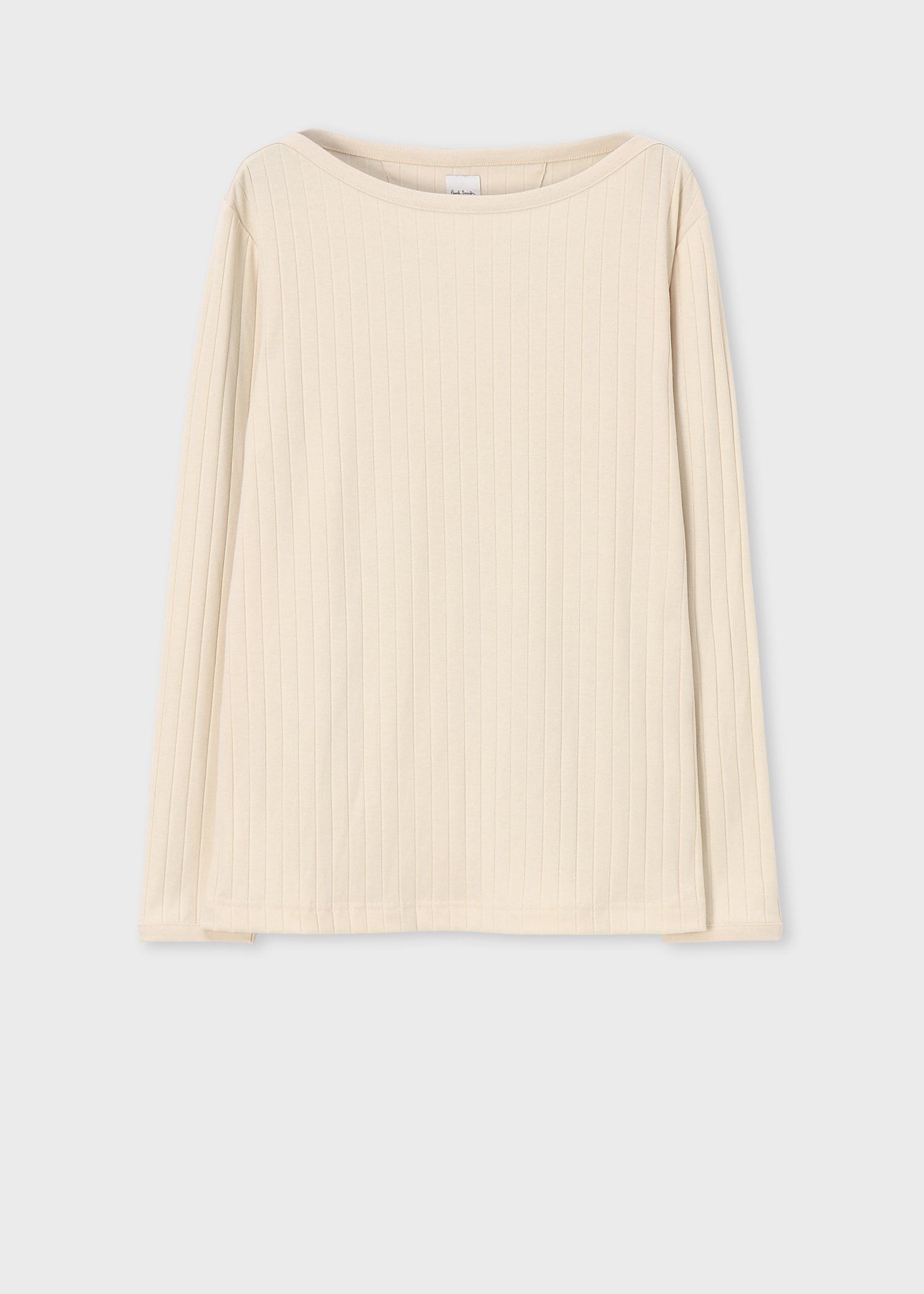 ボートネック 長袖Tシャツ