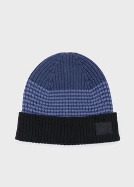 "Cropped Logo" ボーダー ニットキャップ