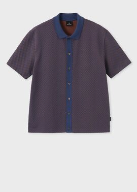 ジオメトリックジャカード ポロシャツ