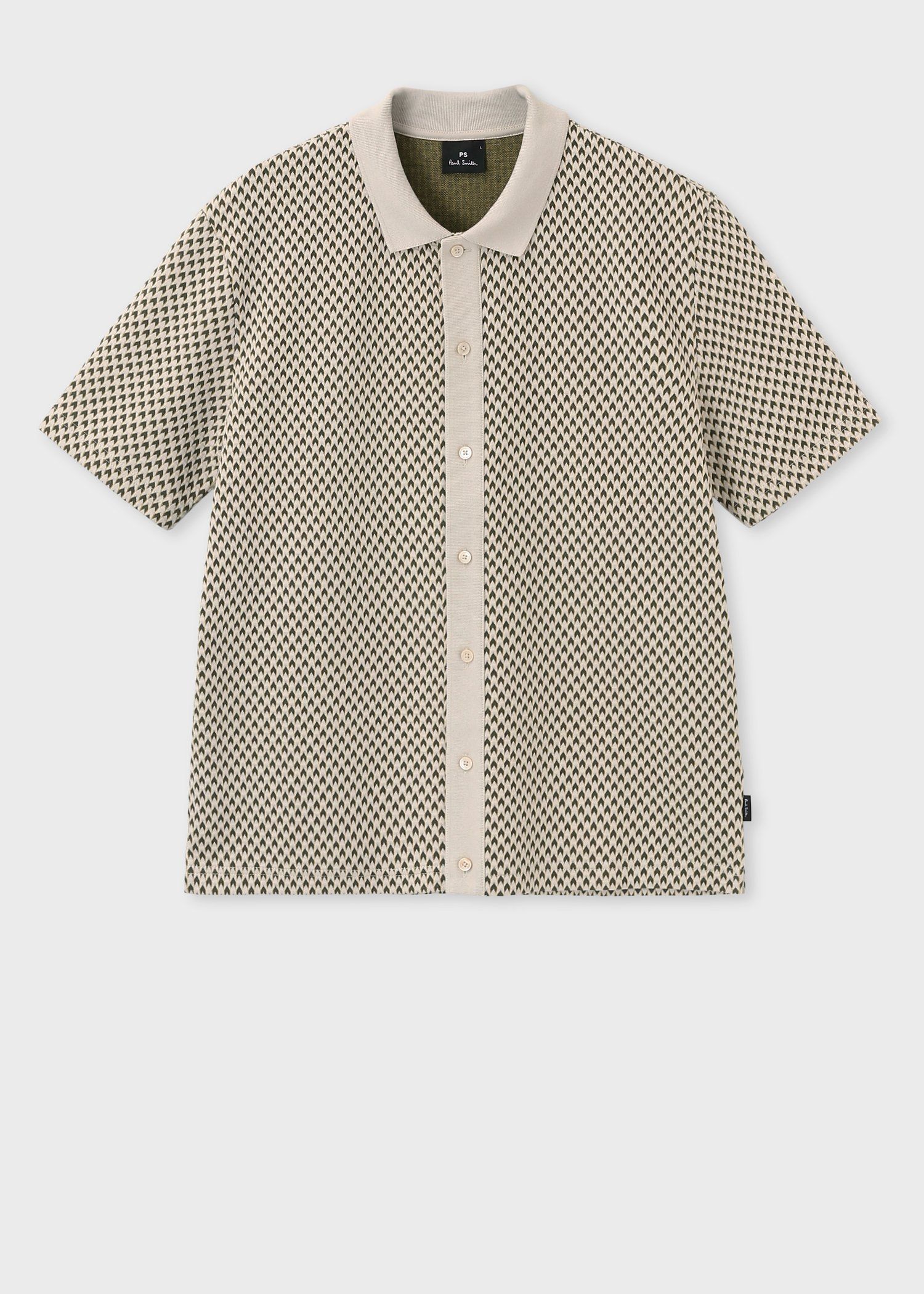 ジオメトリックジャカード ポロシャツ
