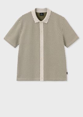 ジオメトリックジャカード ポロシャツ