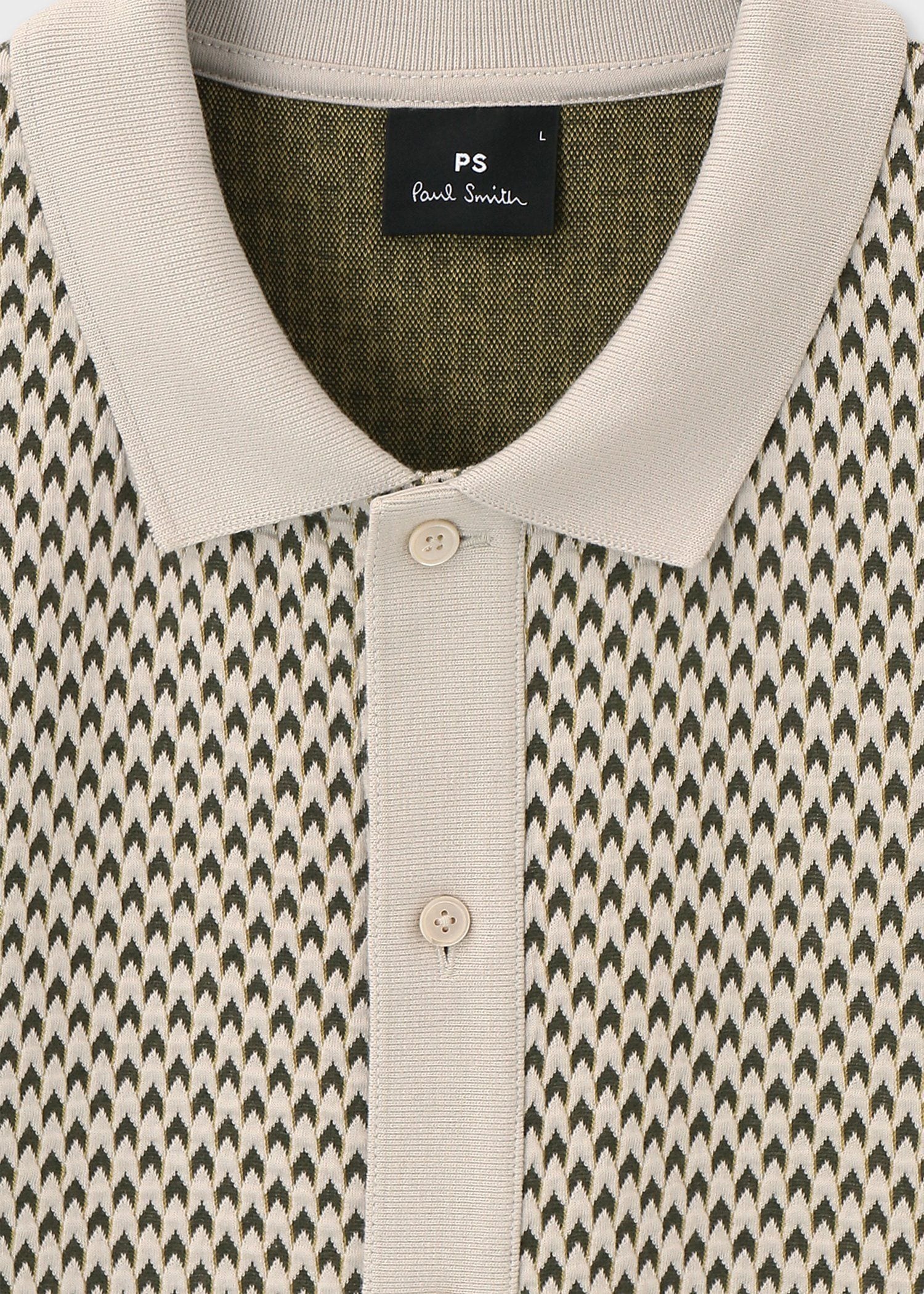 ジオメトリックジャカード ポロシャツ