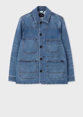 デニム アシンメトリーポケット カバーオール