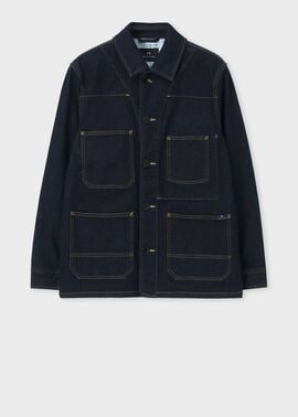 デニム アシンメトリーポケット カバーオール