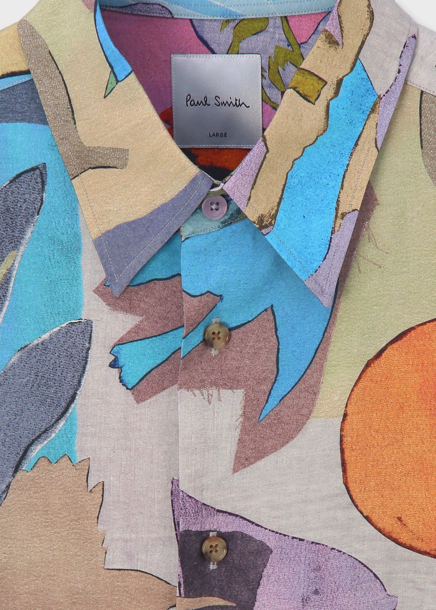 "River Collage" プリント 長袖シャツ