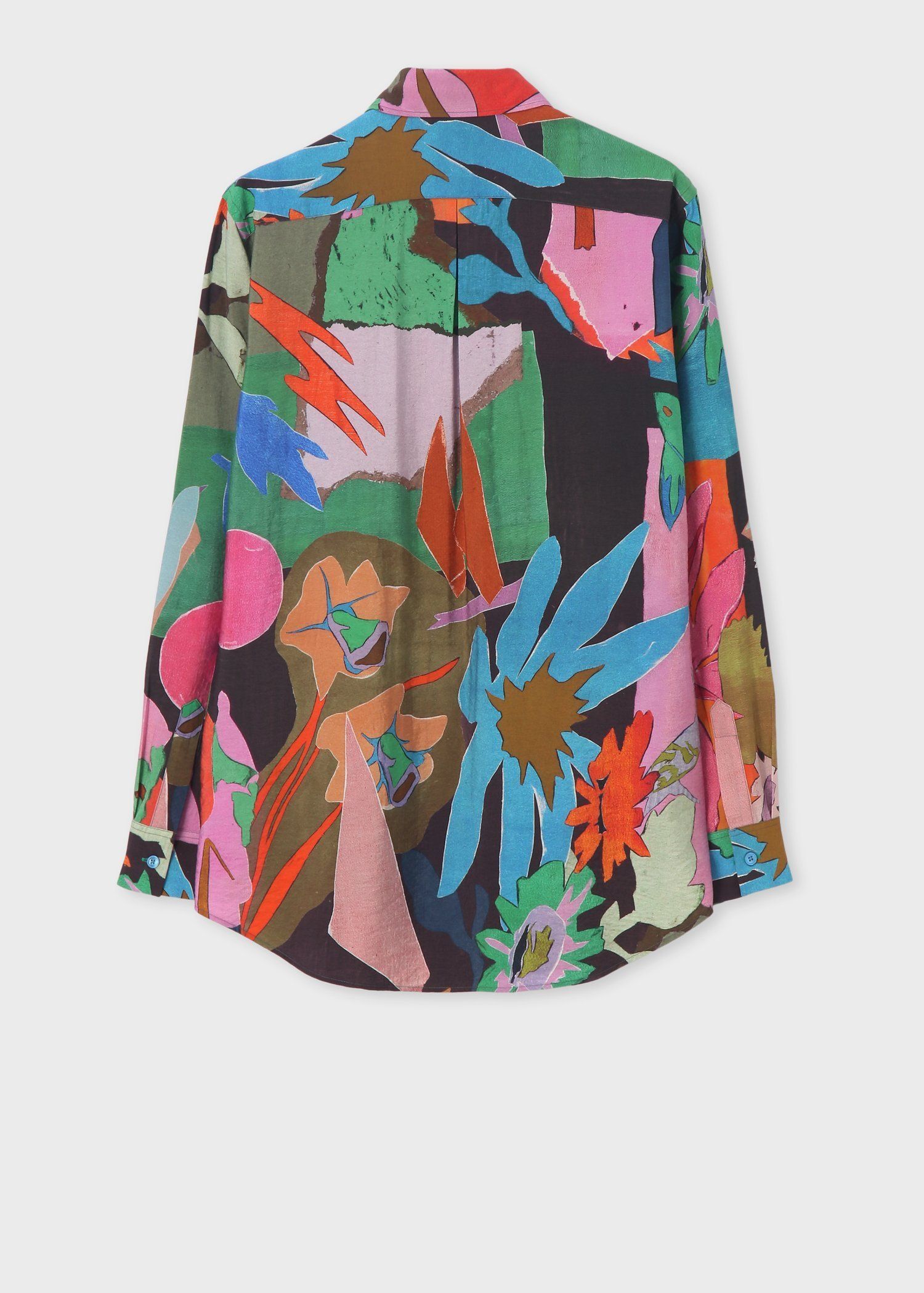 "River Collage" プリント 長袖シャツ