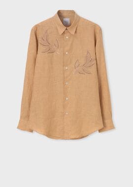 "La Peche" リネン 長袖シャツ