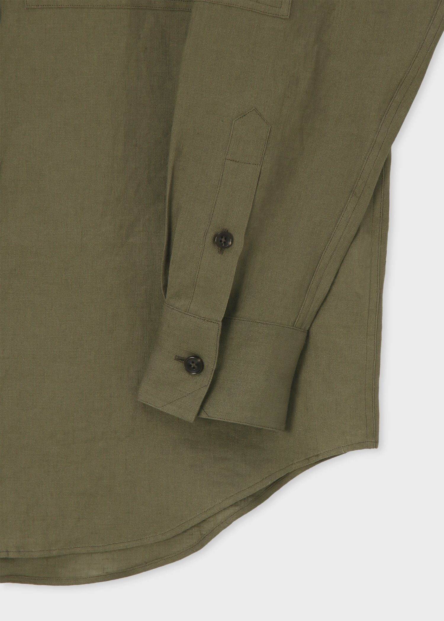 ミリタリー リネン 長袖シャツ