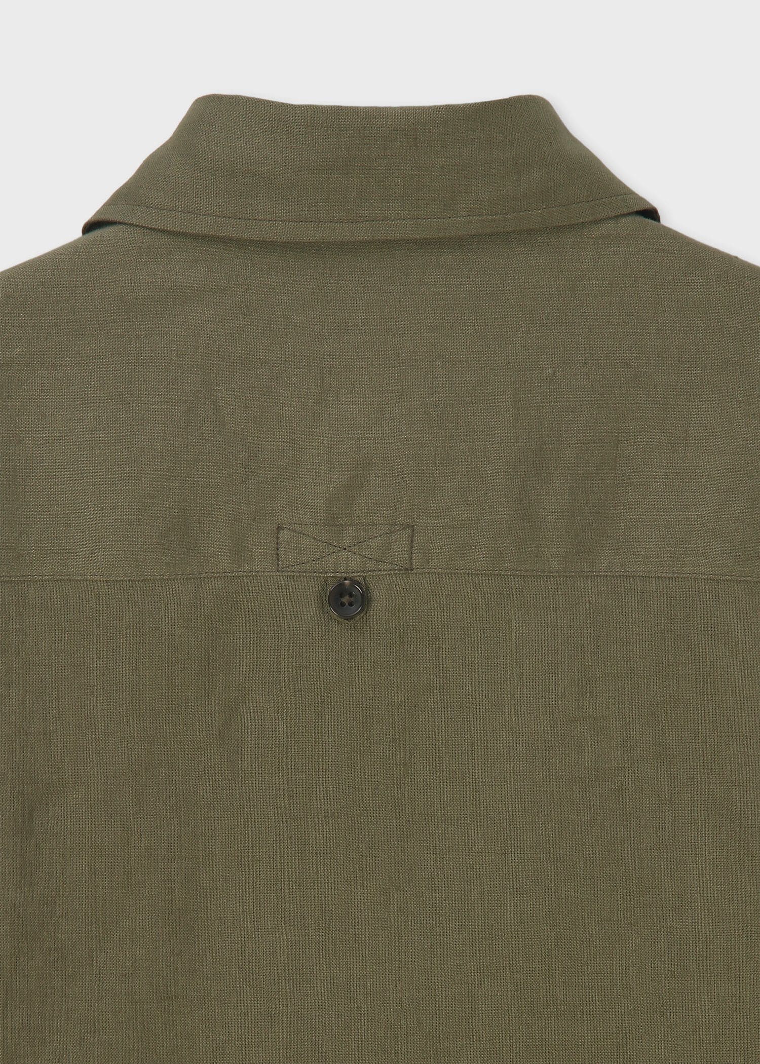 ミリタリー リネン 長袖シャツ