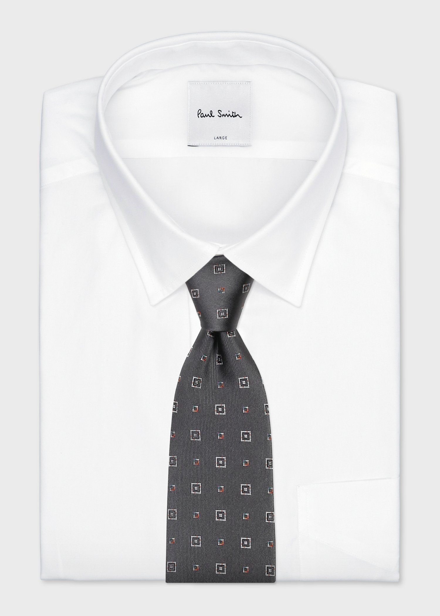 スクエアジオメトリック タイ