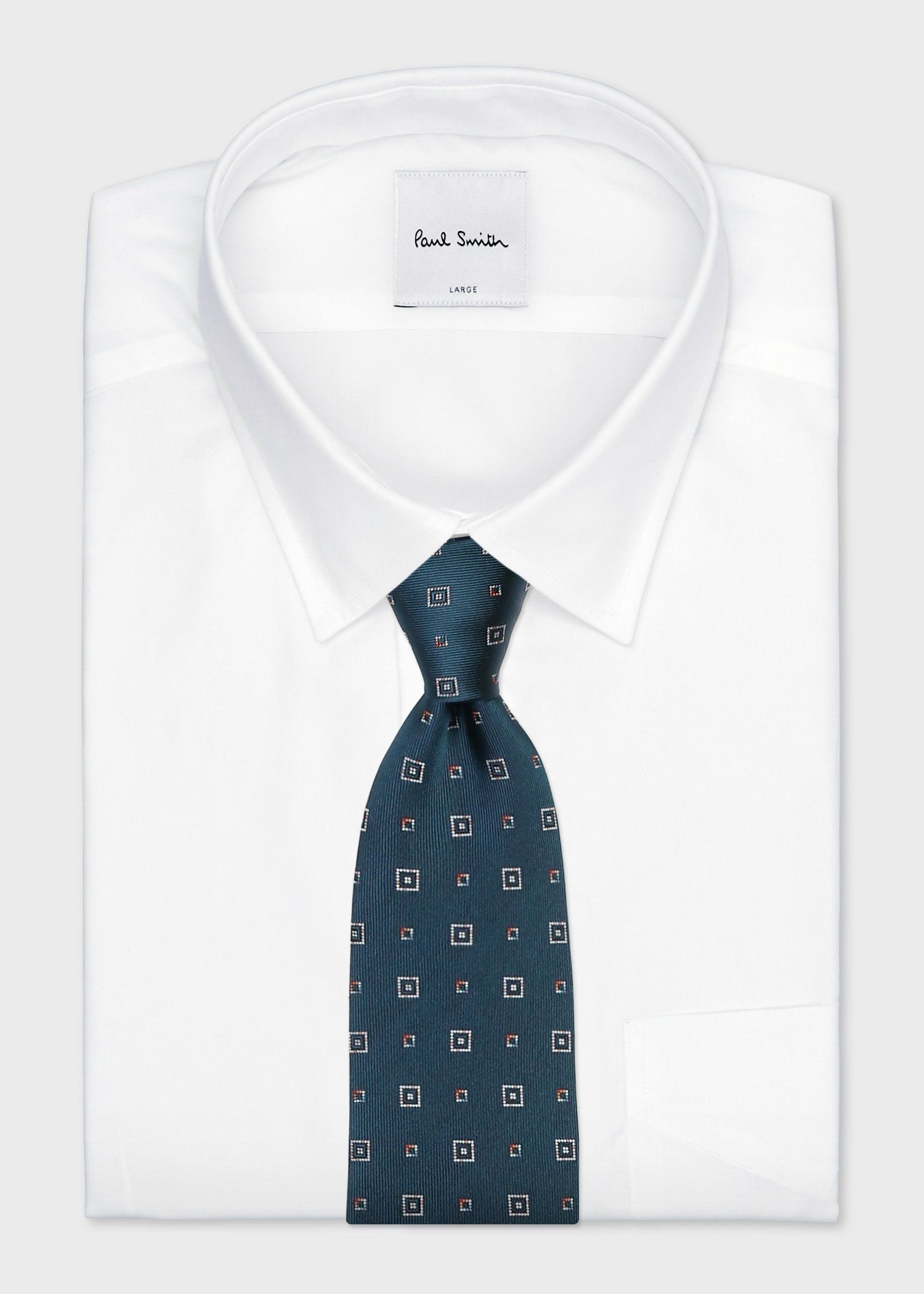 スクエアジオメトリック タイ