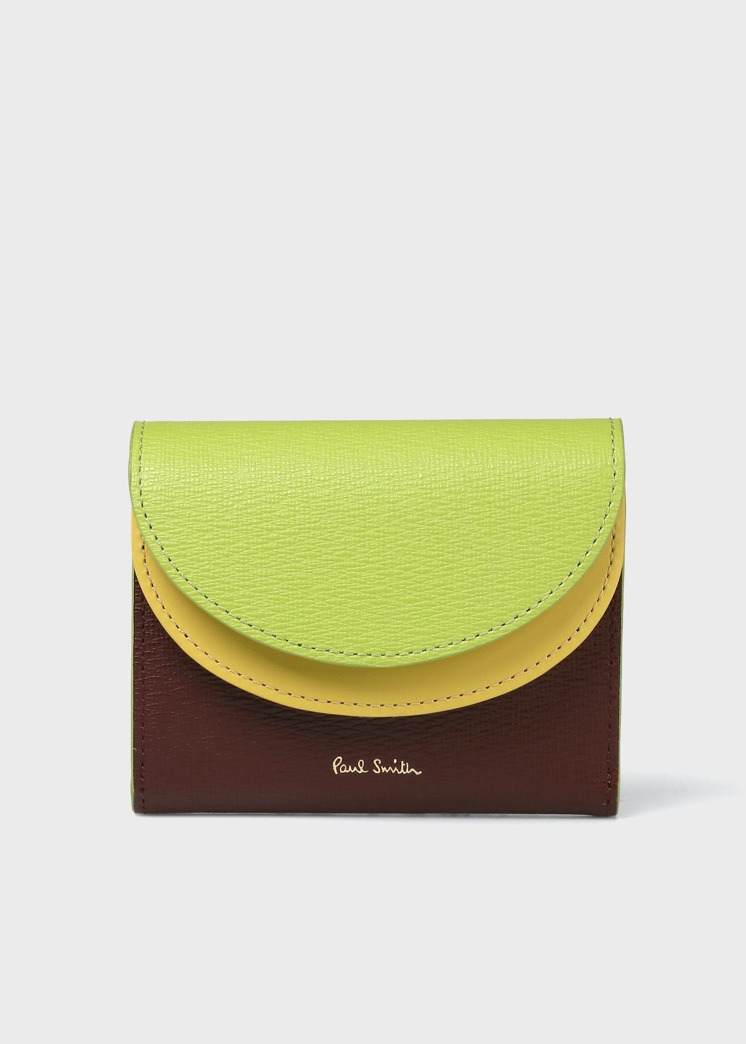 カラーブロック 2つ折り財布