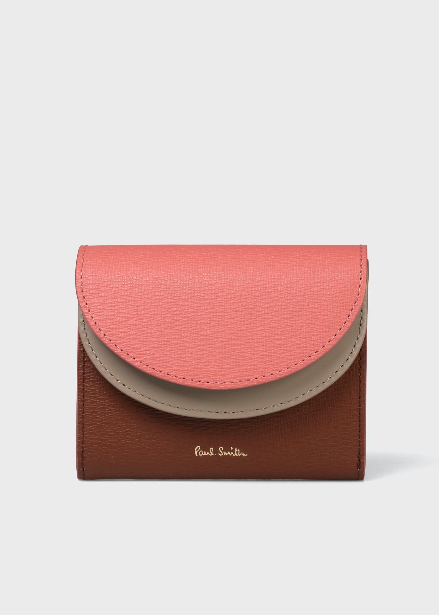 カラーブロック 2つ折り財布