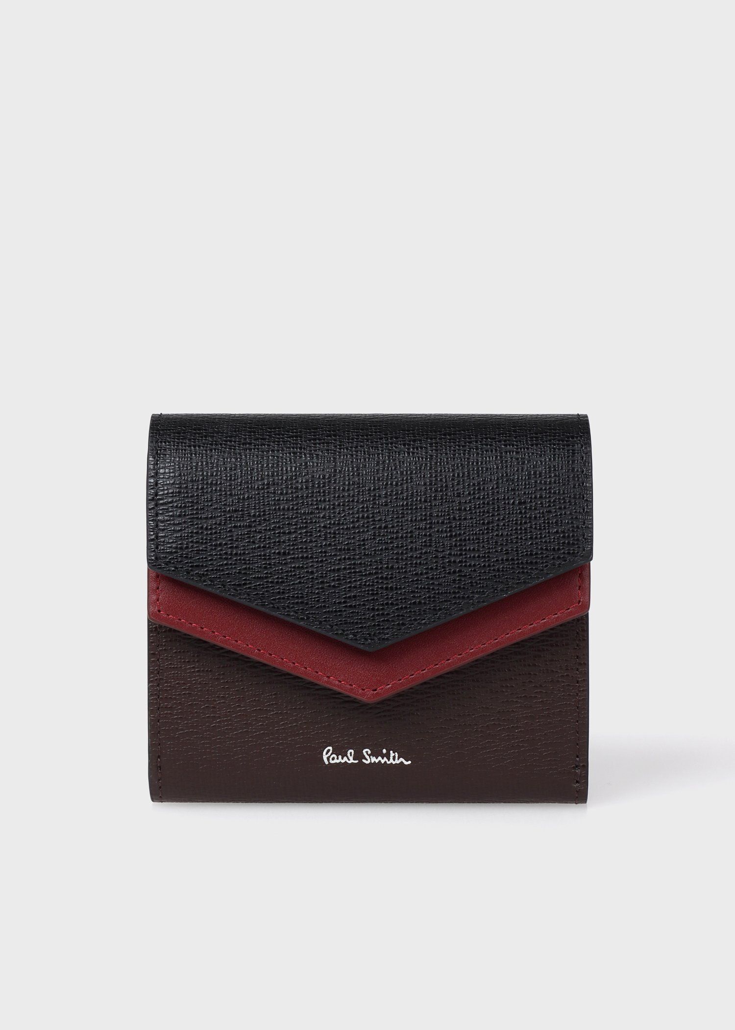 カラーブロックSS26 2つ折り財布（ブラック） ｜ポール・スミス