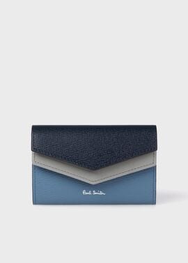 新品箱付　ポールスミス　名刺入れ　ダークネイビー　本革　マルチカラー カラーブロックSS26 名刺入れ（ネイビー） ｜ポール・スミス