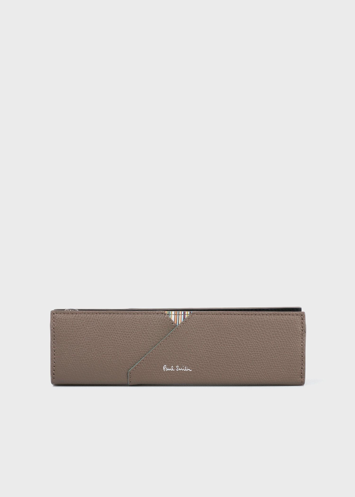 グレインレザー ペンケース（グレイッシュベージュ） ｜ポール・スミス