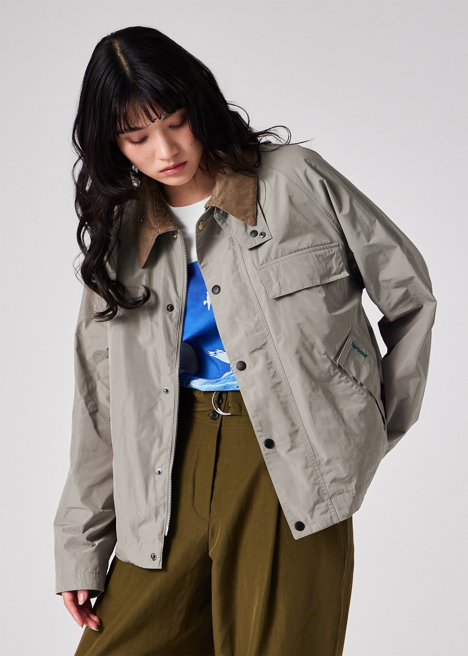 ウィメンズ Paul Smith Loves Barbour "Transport" ポリエステルジャケット