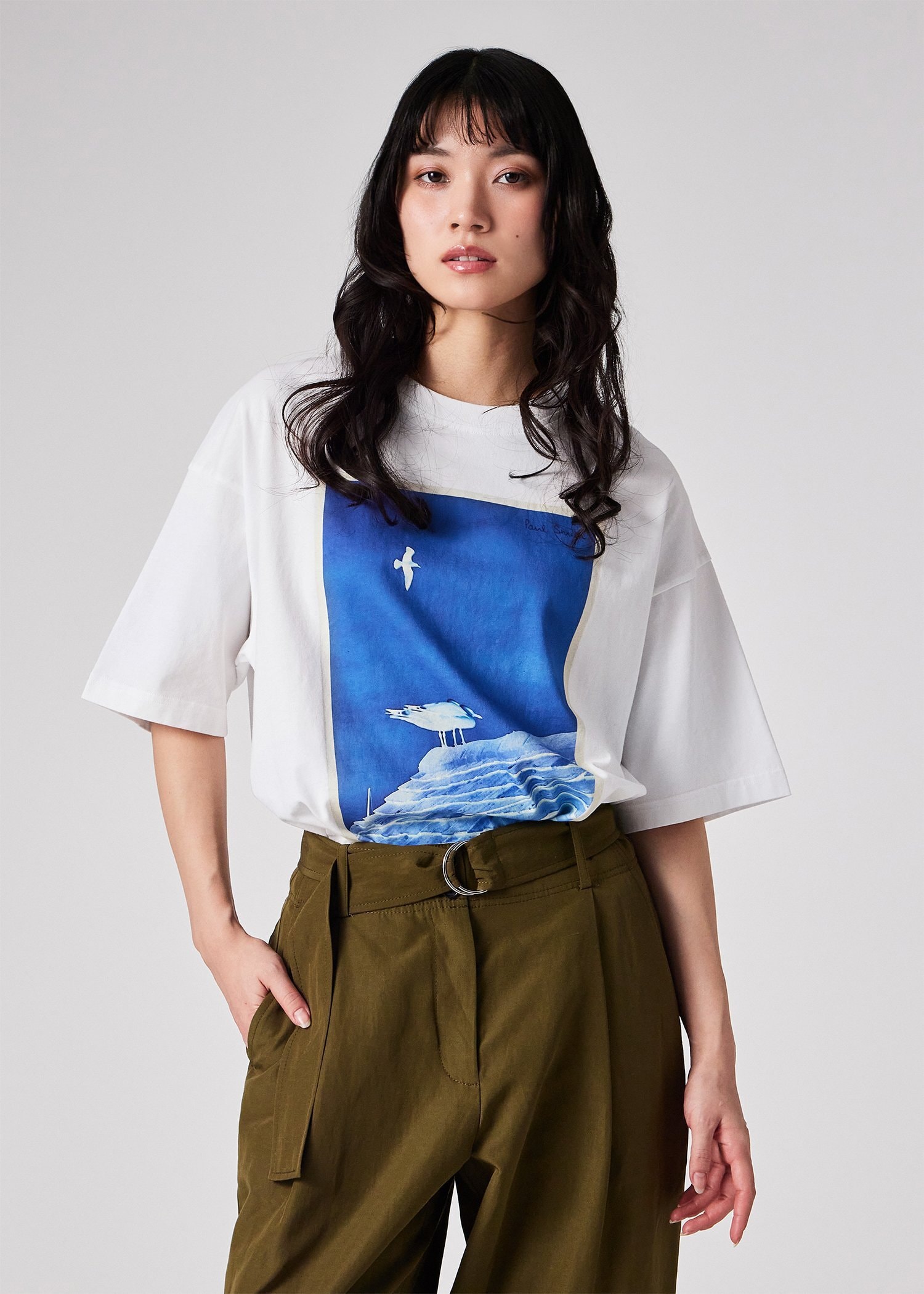 ウィメンズ Paul Smith Loves Barbour "Tenby" Tシャツ