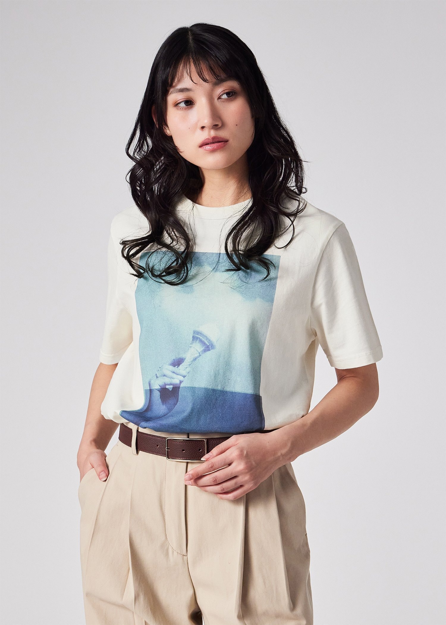 ウィメンズ Paul Smith Loves Barbour "Scoop" Tシャツ