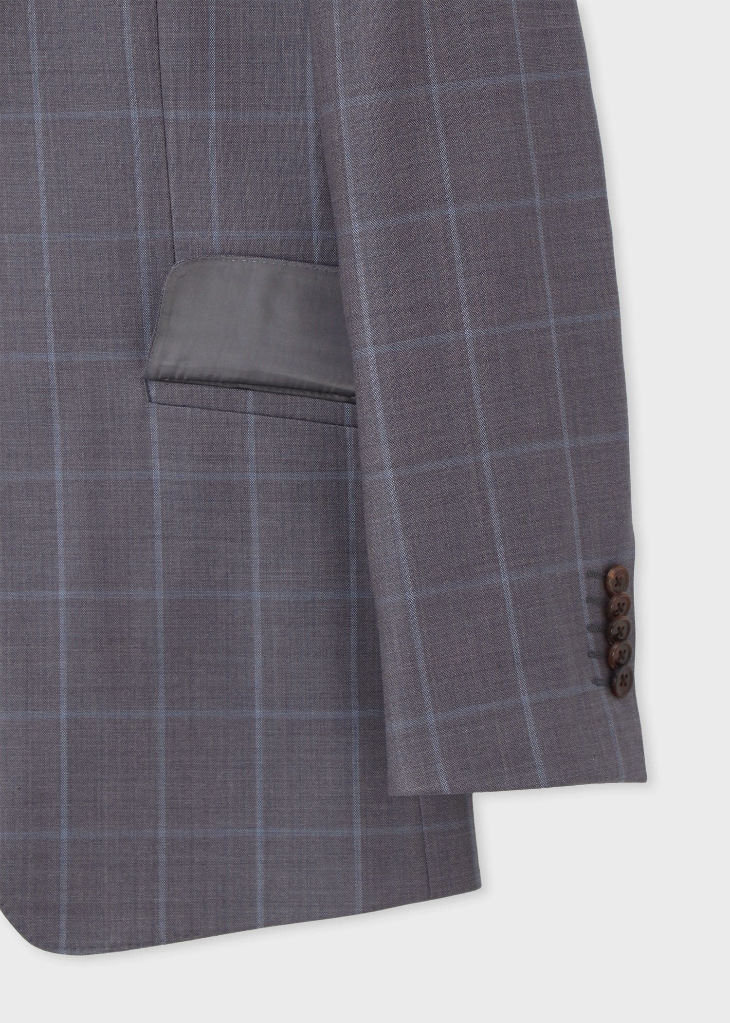 スモーキートーン ウィンドウペーン シングル2Bスーツ（グレイッシュ