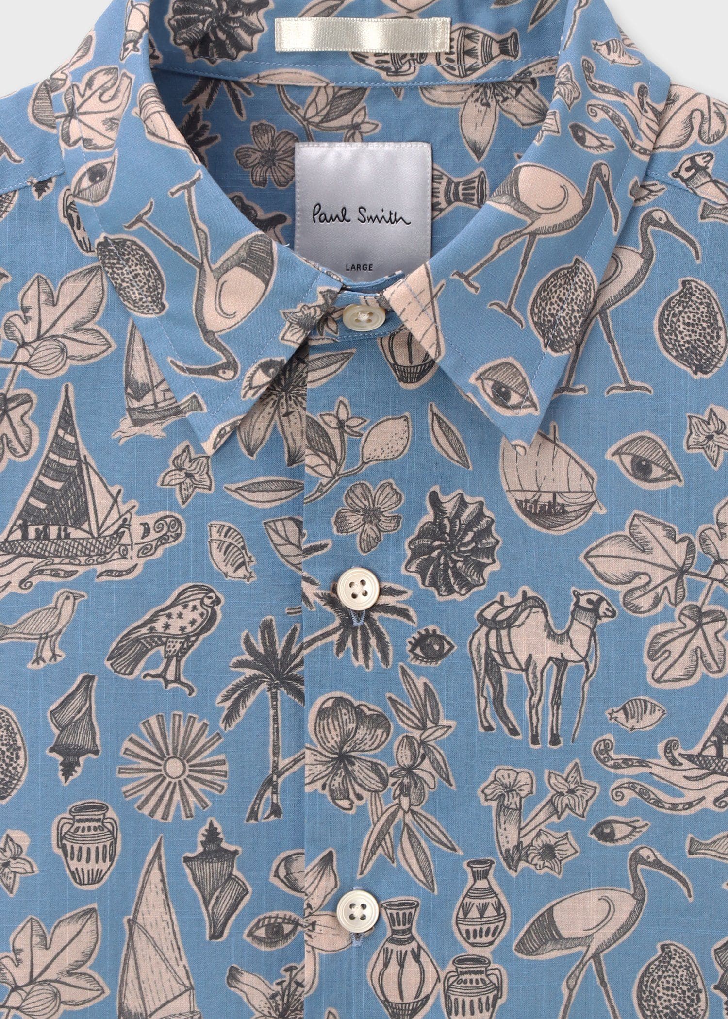 トラベルコラージュ カジュアルシャツ（ライトインディゴ） ｜ポール