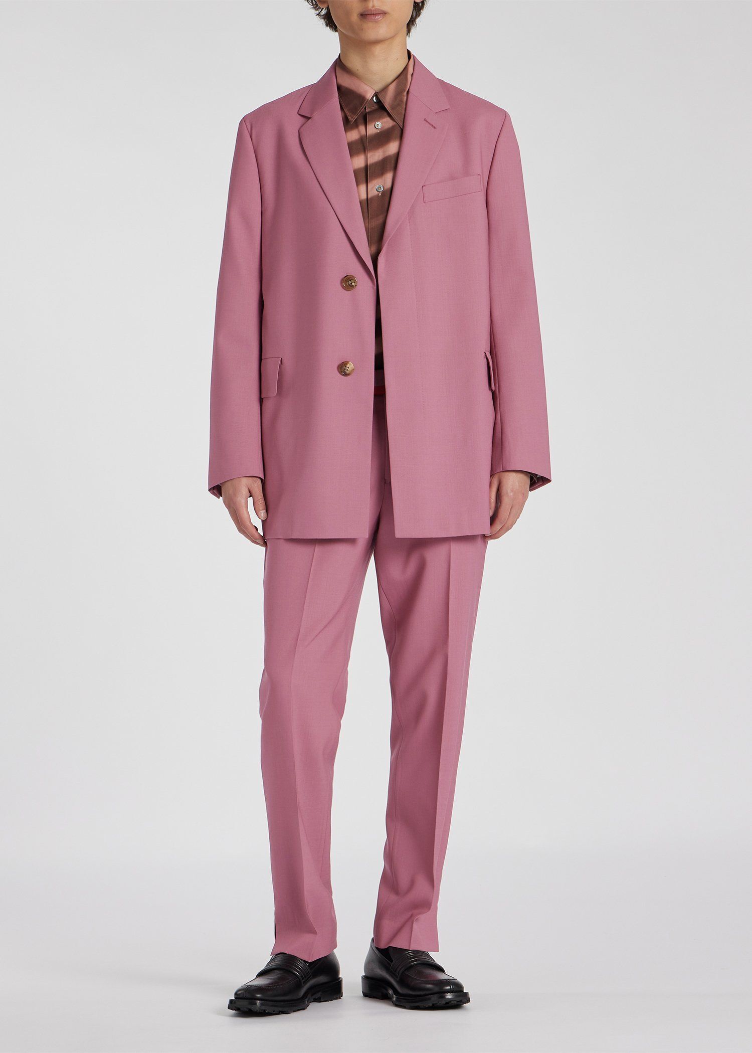 カラーウール テーパードトラウザーズ